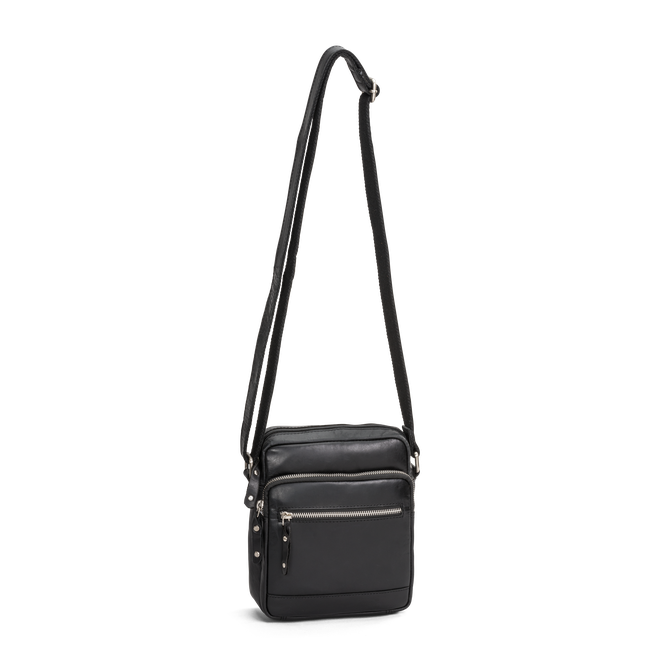 Florence skulderveske i skinn 15,6" Svart